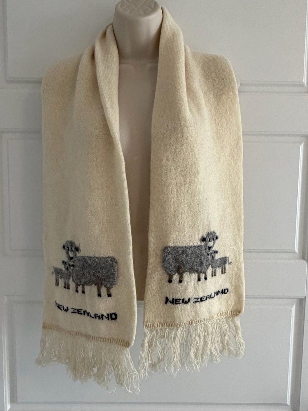 New Zealand Merino & Possum Wool Soft Scarf Cottagecore Winter Ski Snow Cabin